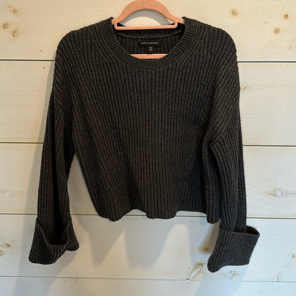 Slightly cropped heavy Banana Republic sweater.